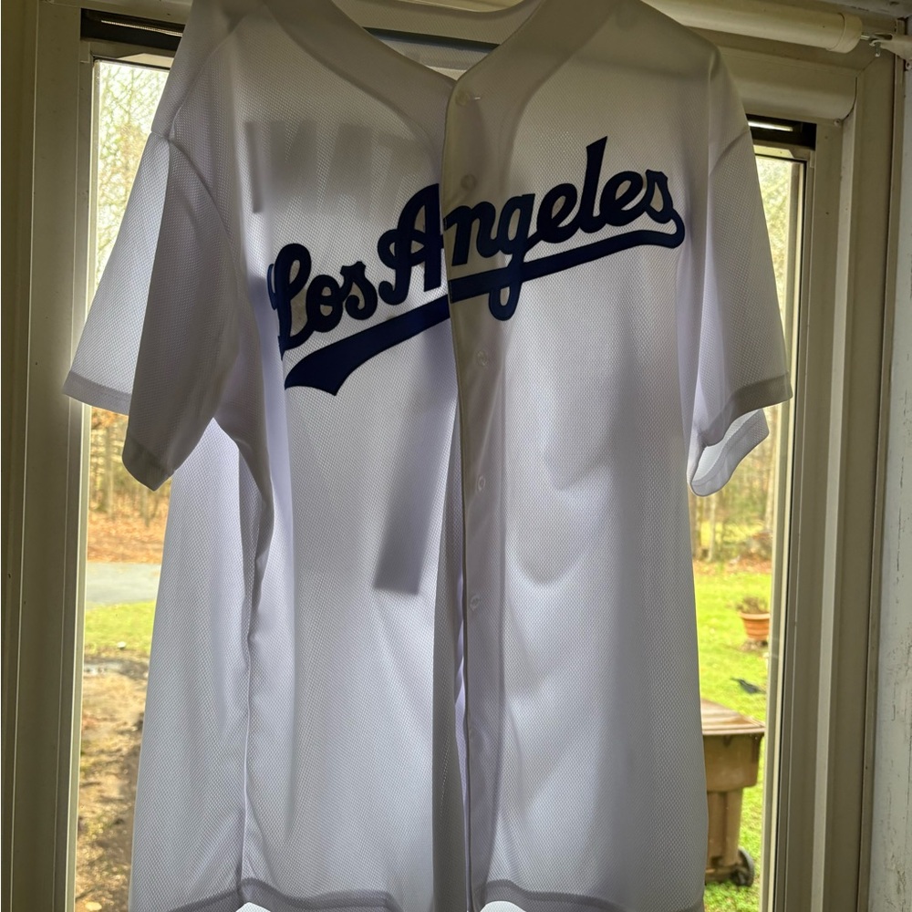 Los Angeles Dodgers Ohtani Baseball Jersey - White/Navy